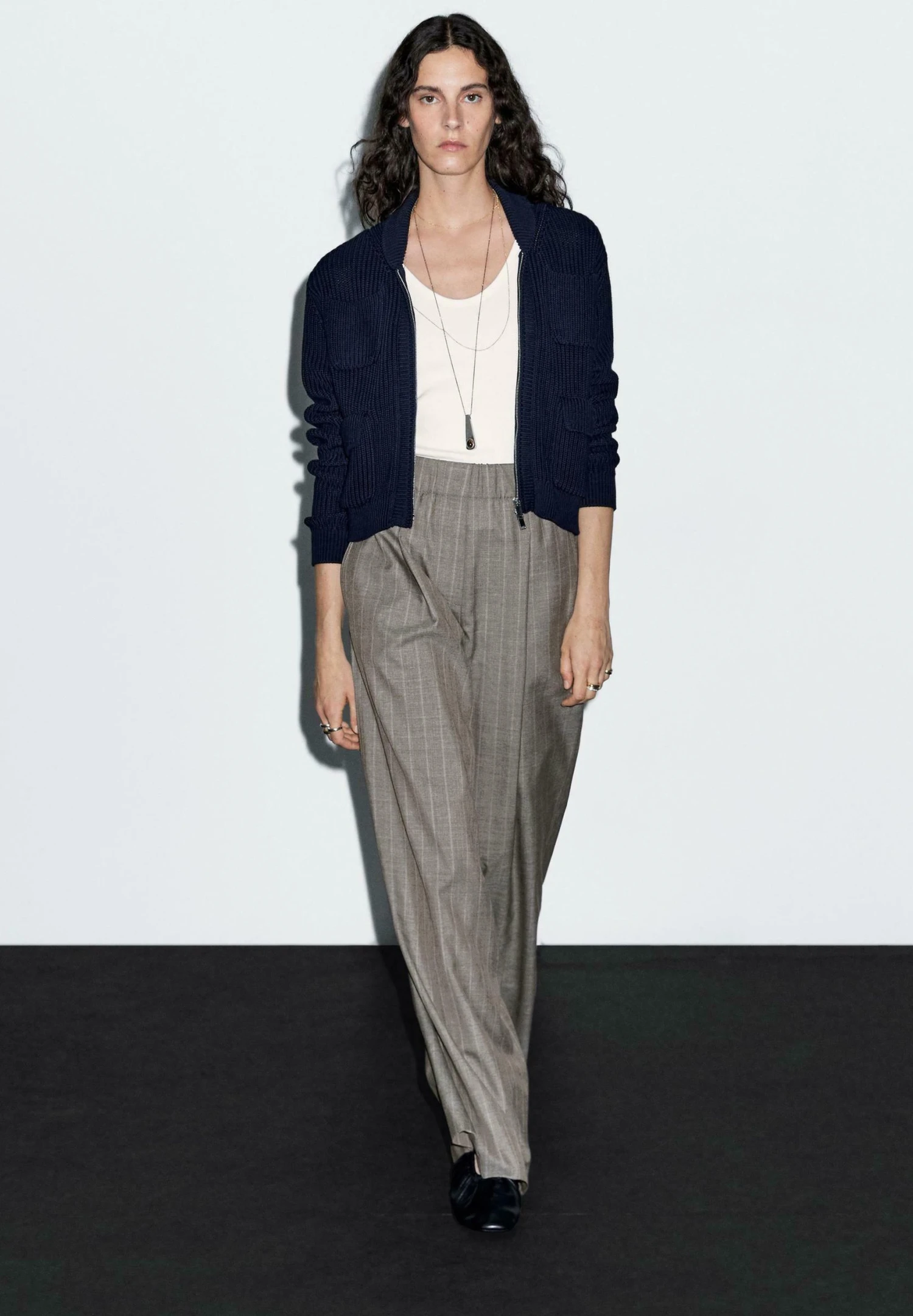 Massimo Dutti PINSTRIPE - Trousers - Brown 4 Massimo Dutti PINSTRIPE - Trousers - Brown - Image 2