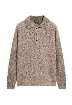 Massimo Dutti BUTTONED POLO COLLAR - Jumper - Sand -Massimo Dutti Shop 7f3160d739d54fdeb5cde1f6943cddb1