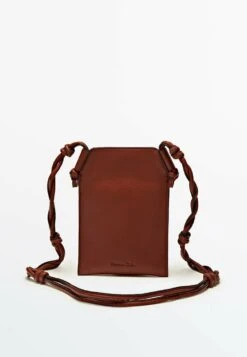 Massimo Dutti Mobile Phone With Woven Strap- Across Body Bag - Brown -Massimo Dutti Shop 7f31874aa08e46258eb38cb04cffa1cb
