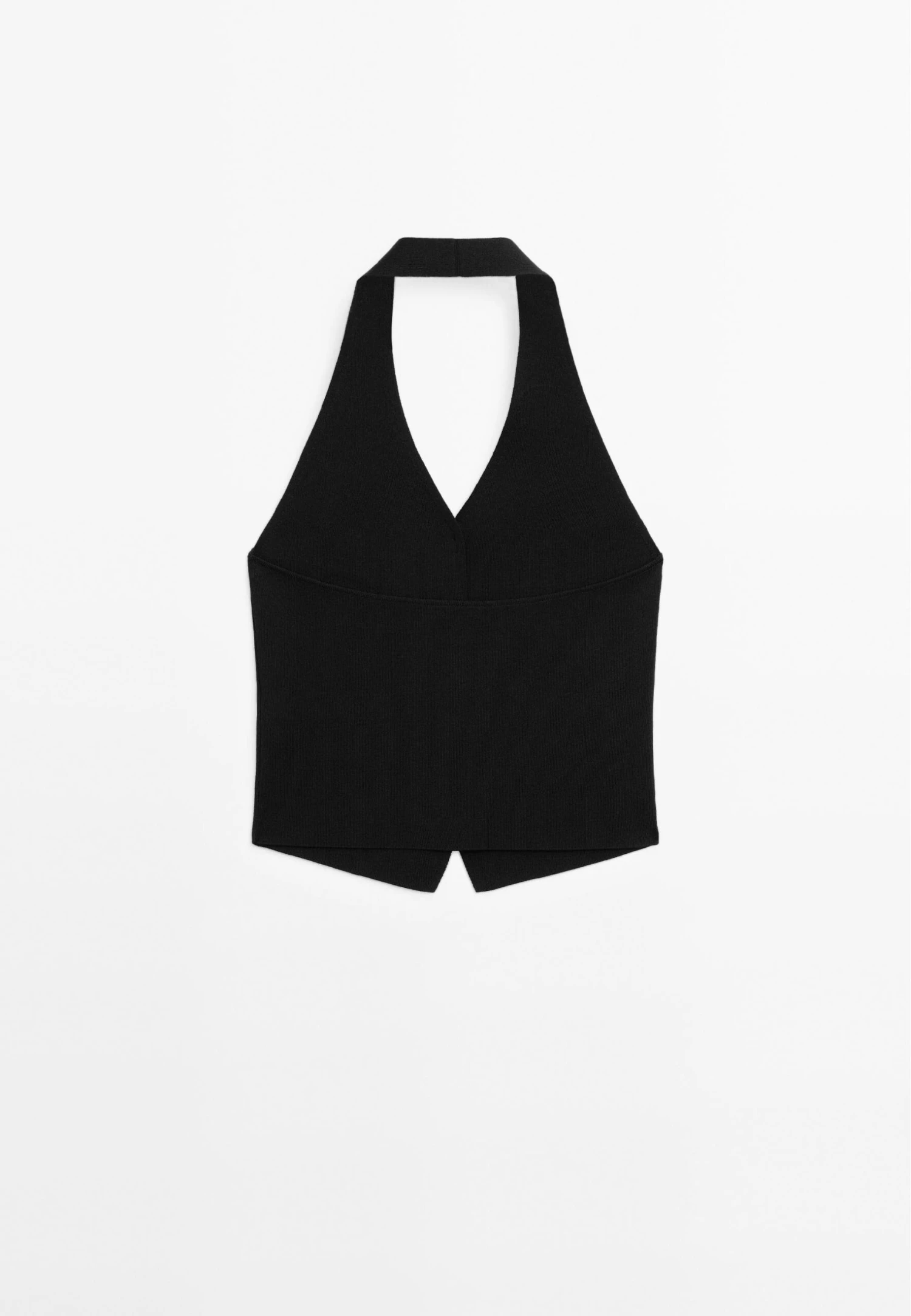 Massimo Dutti LOW-CUT BACK WITH BUTTONS - Waistcoat - Black 10 Massimo Dutti LOW-CUT BACK WITH BUTTONS - Waistcoat - Black - Image 8