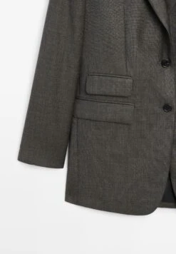 Massimo Dutti BUTTONED LAPEL COLLAR - Blazer - Brown -Massimo Dutti Shop 7f975dbcd7e64784b72c854e13ee54b1