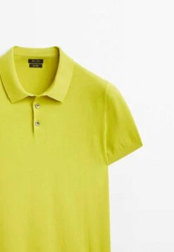 Massimo Dutti Kurzärmeliger - Polo Shirt - Neon Yellow -Massimo Dutti Shop 7fb6842542dc48e78e0a070328cca515