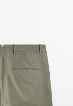 Massimo Dutti Studio - Wide Fit Poplin - Chinos - Khaki -Massimo Dutti Shop 7fcbdcdd65a145e58d91fb3992c1a8a7
