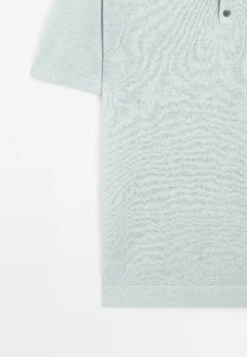 Massimo Dutti WIDE BUTTONED POLO COLLAR - Polo Shirt - Light Blue -Massimo Dutti Shop 7fe050b01a134ebc9ce20df29b84b60b