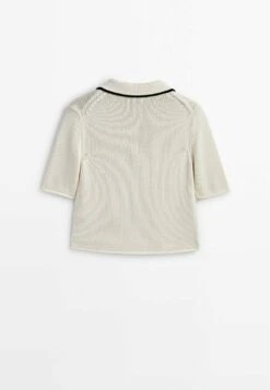 Massimo Dutti Contrast Textured With Pockets - Cardigan - Beige -Massimo Dutti Shop 7fe8501062e04e4ba33b0a39ed930a56