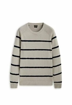 Massimo Dutti Colour Block Crew Neck- Jumper - Beige -Massimo Dutti Shop 7ff6a5e407404d1ab63b80b12e302a7c