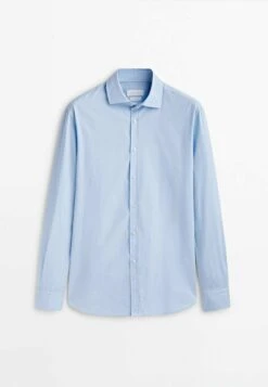Massimo Dutti Barré Extra-Fine- Shirt - Light Blue -Massimo Dutti Shop 7ff9042a81774128907d3efe4aa90d18