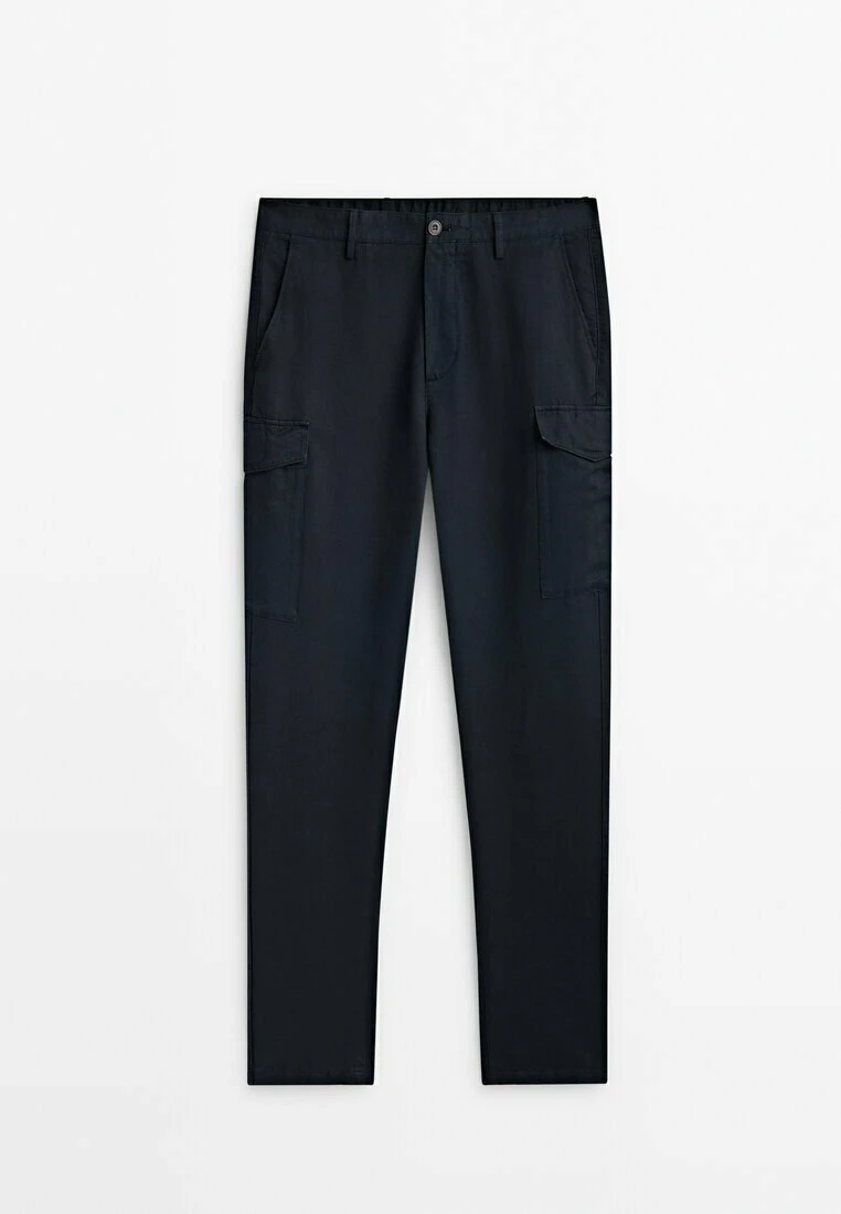 Massimo Dutti Cargo Trousers - Mottled Blue 12 Massimo Dutti Cargo Trousers - Mottled Blue - Image 10
