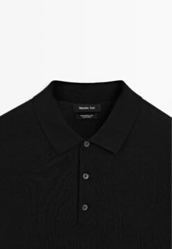 Massimo Dutti MERINO POLO COLLAR LONG SLEEVE - Long Sleeved Top - Black -Massimo Dutti Shop 80474fad49f04ef9912db9c3b7d5d875