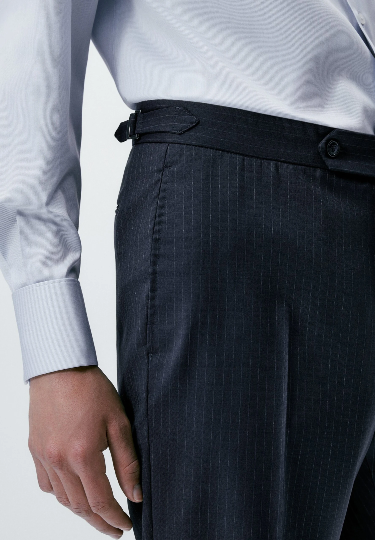 Massimo Dutti Pinstripes Super S- Chinos - Blue Black Denim 6 Massimo Dutti Pinstripes Super S- Chinos - Blue Black Denim - Image 4