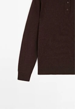 Massimo Dutti POLO COLLAR WITH LONG SLEEVE - Jumper - Bordeaux -Massimo Dutti Shop 809dd29270f84b338530be793bd3953f