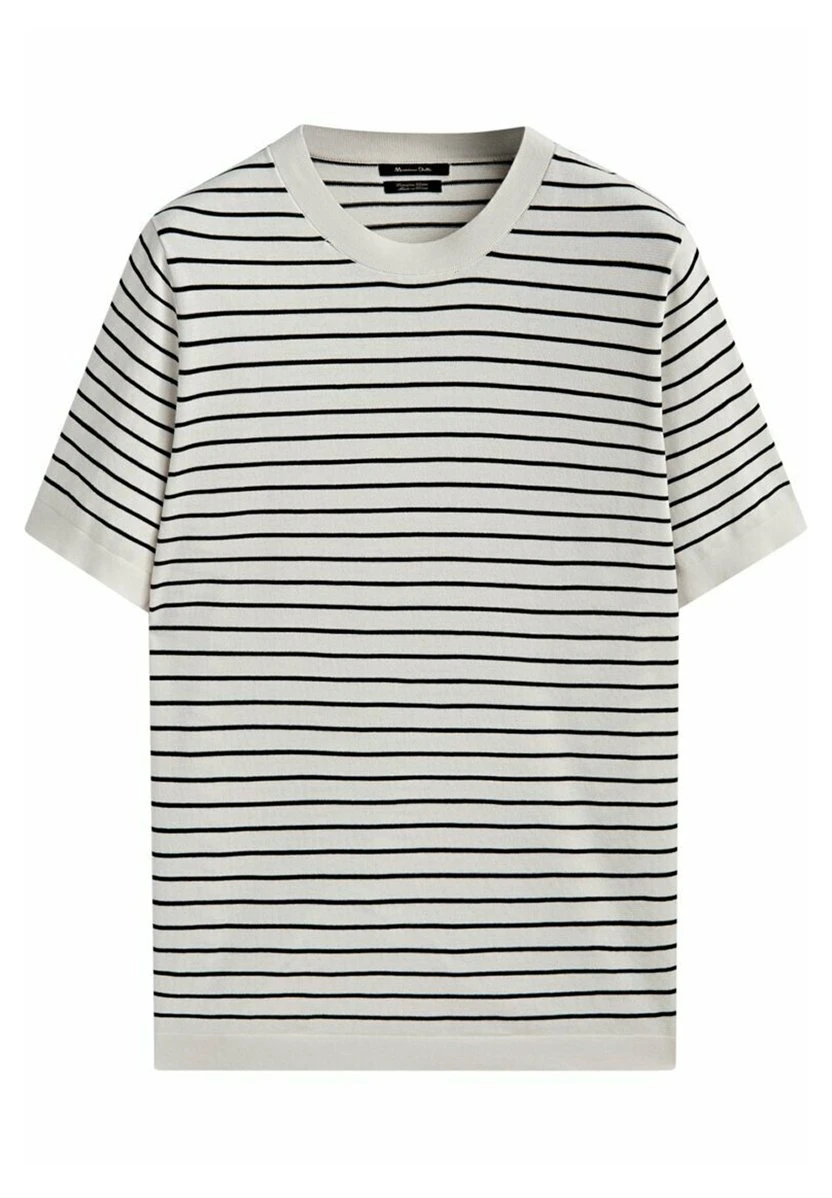 Massimo Dutti Striped Milano - Print T-Shirt - Beige 7 Massimo Dutti Striped Milano - Print T-Shirt - Beige - Image 5