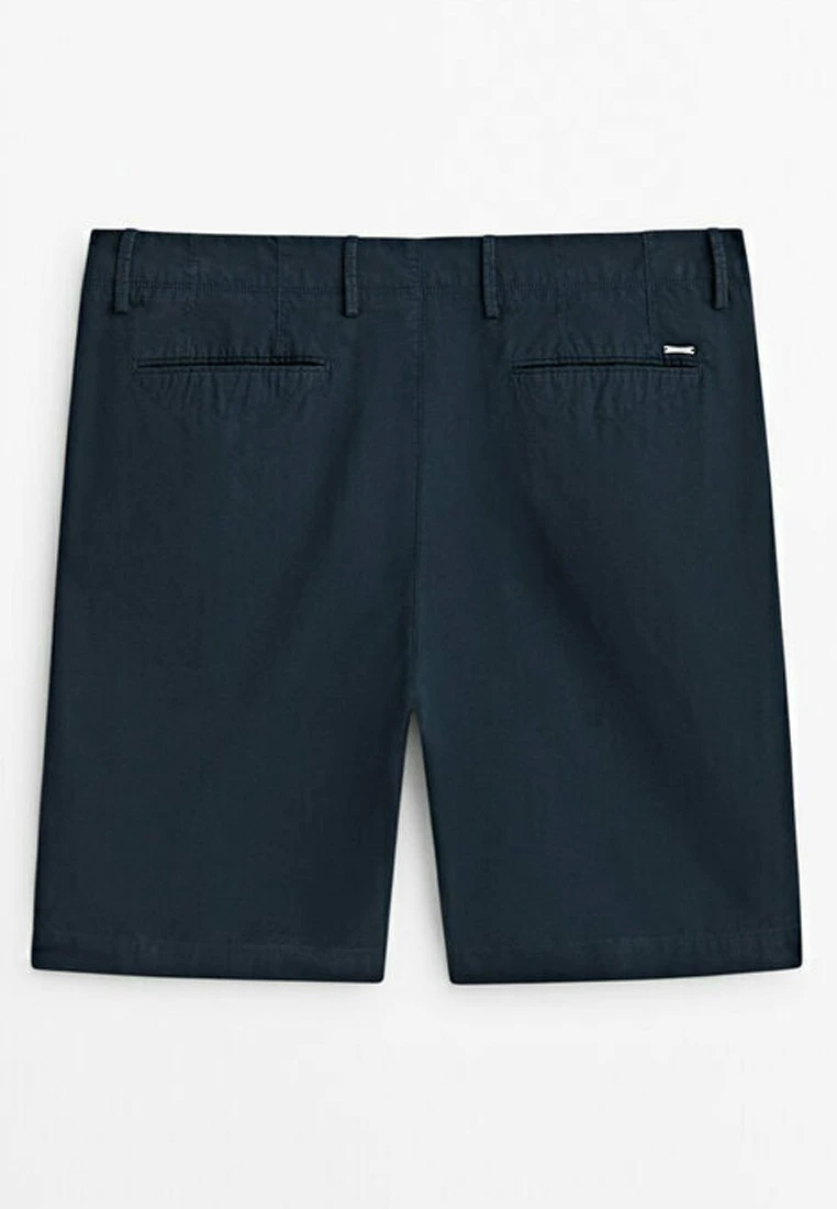Massimo Dutti Micro-Twill Bermuda- Shorts - Blue Black Denim 9 Massimo Dutti Micro-Twill Bermuda- Shorts - Blue Black Denim - Image 7