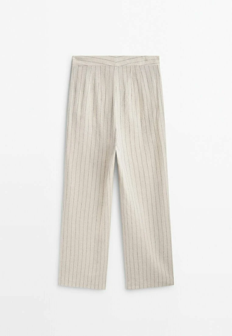 Massimo Dutti Pinstriped Style - Trousers - Beige 7 Massimo Dutti Pinstriped Style - Trousers - Beige - Image 5