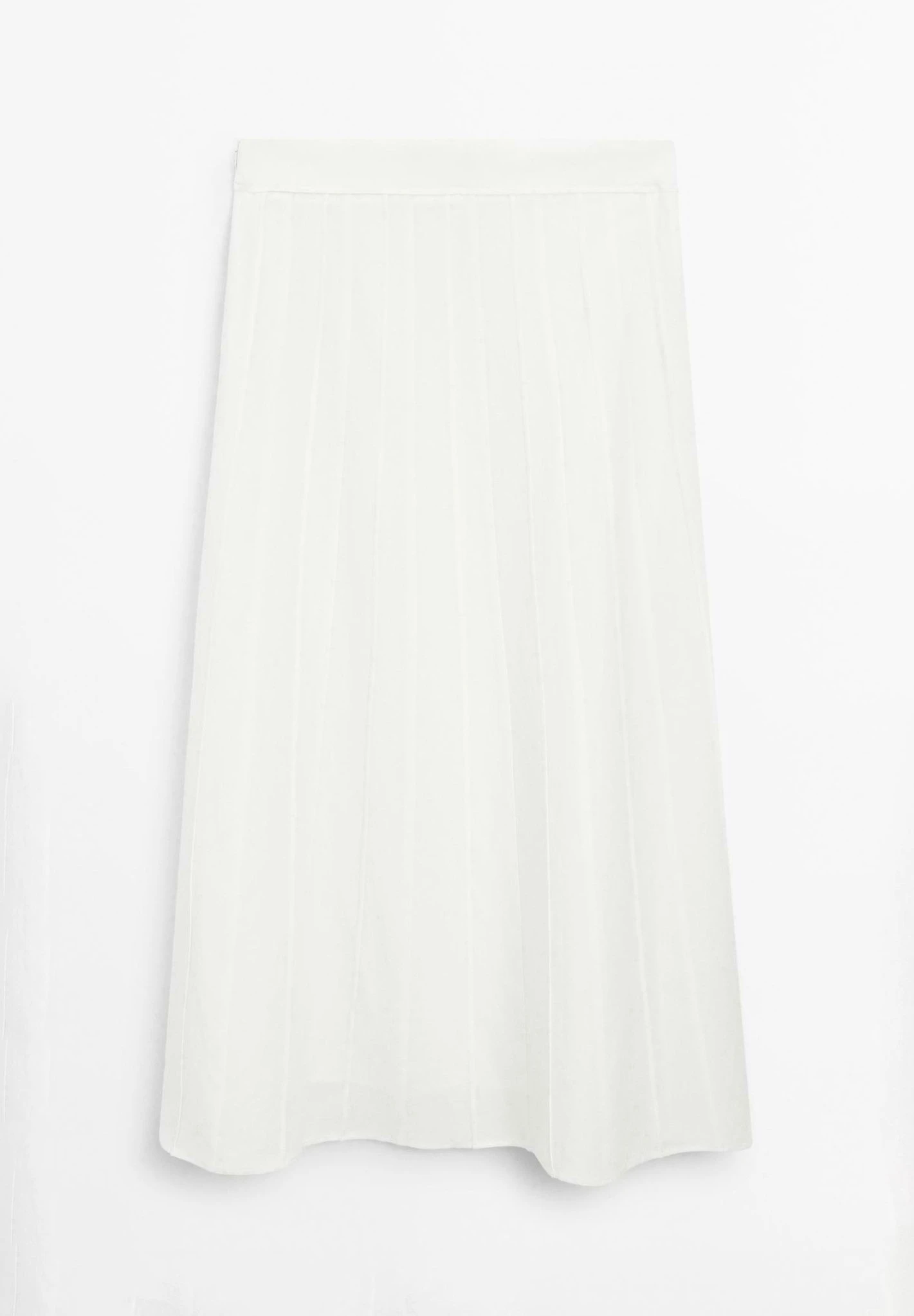 Massimo Dutti GODET MIDI WITH SEAM DETAILS - A-line Skirt - White 9 Massimo Dutti GODET MIDI WITH SEAM DETAILS - A-line Skirt - White - Image 7