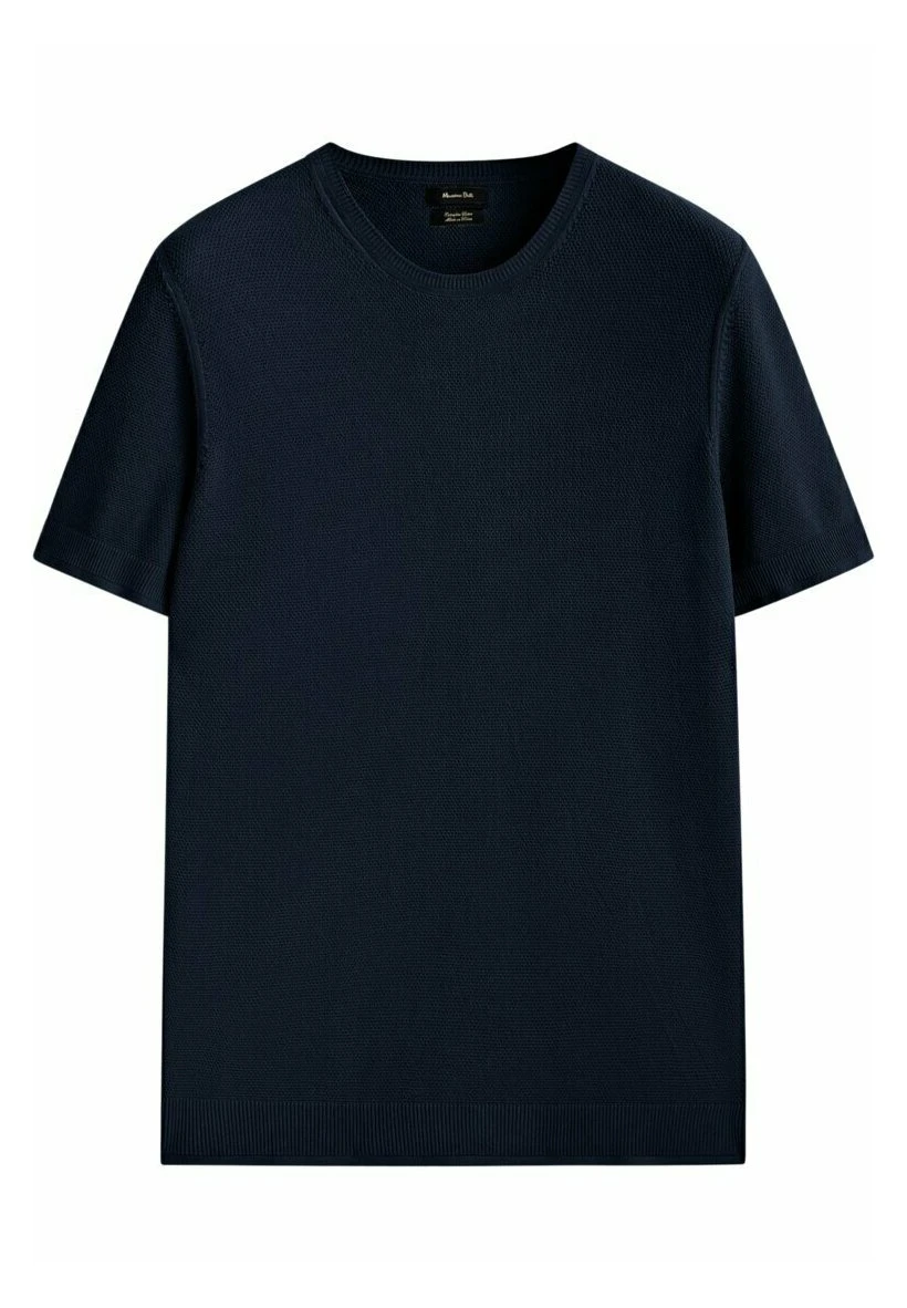 Massimo Dutti With Contrast Nautical - Basic T-Shirt - Blue Denim 3 Massimo Dutti With Contrast Nautical - Basic T-Shirt - Blue Denim