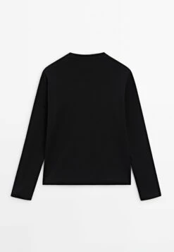 Massimo Dutti INTERLOCK LONG SLEEVE - Long Sleeved Top - Black -Massimo Dutti Shop 81fb2fc54a634437918cf7ed70437137