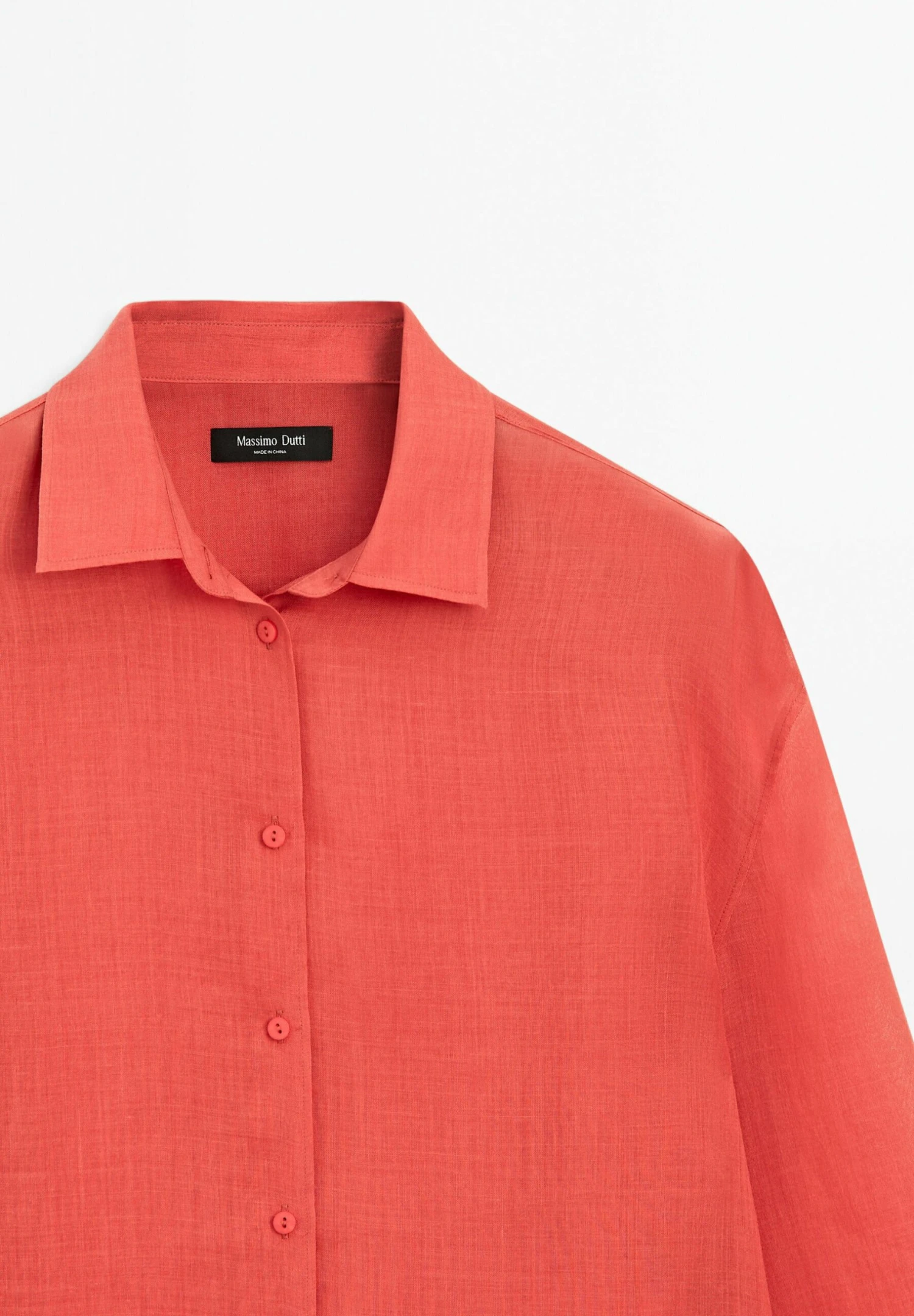 Massimo Dutti WIDE FLOWING LONG SLEEVE - Button-down Blouse - Bordeaux 10 Massimo Dutti WIDE FLOWING LONG SLEEVE - Button-down Blouse - Bordeaux - Image 8