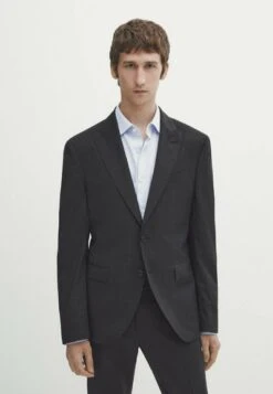 Massimo Dutti Blazer Jacket - Dark Grey