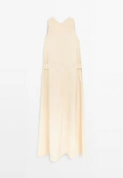 Massimo Dutti LONG FLOWING V-NECK - Maxi Dress - Yellow -Massimo Dutti Shop 826cde1ae80342b88054808df4a3089e