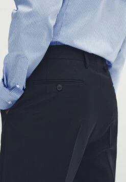 Massimo Dutti Plain Blend - Trousers - Dark Blue -Massimo Dutti Shop 8299fa986deb403abb79179e0237fc82