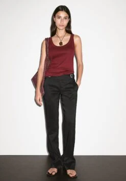 Massimo Dutti STRAPPY ROUND NECK - Top - Red -Massimo Dutti Shop 82b5da1ec82b472e98078b33534bb0e4