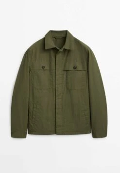Massimo Dutti With Pockets- Summer Jacket - Khaki -Massimo Dutti Shop 82ece7c1670949949405dbb95ab243ea