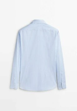 Massimo Dutti Striped Twill- Shirt - Light Blue -Massimo Dutti Shop 833d79ee49144204aa057a04289f3af5