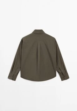 Massimo Dutti OXFORD COLLAR LONG SLEEVE - Button-down Blouse - Dark Green -Massimo Dutti Shop 835980f415fc4ad780aa4cea5e473eb0