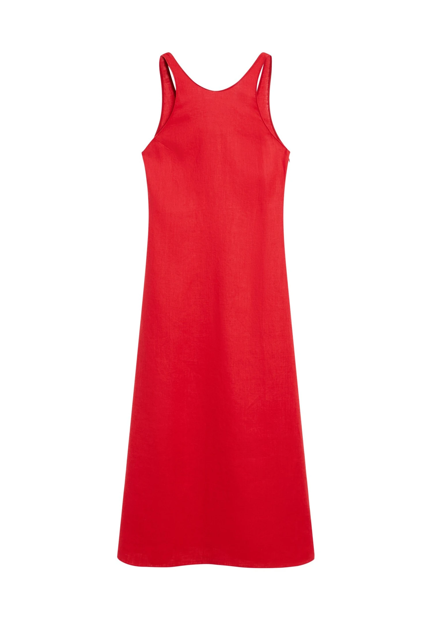 Massimo Dutti ROUND NECK MIDI - Day Dress - Red 8 Massimo Dutti ROUND NECK MIDI - Day Dress - Red - Image 6