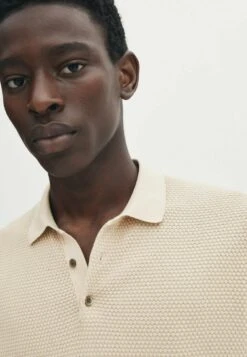 Massimo Dutti Textured Short Sleeve - Polo Shirt - Stone -Massimo Dutti Shop 8426847a83064721bb19db3d7fda3b6e