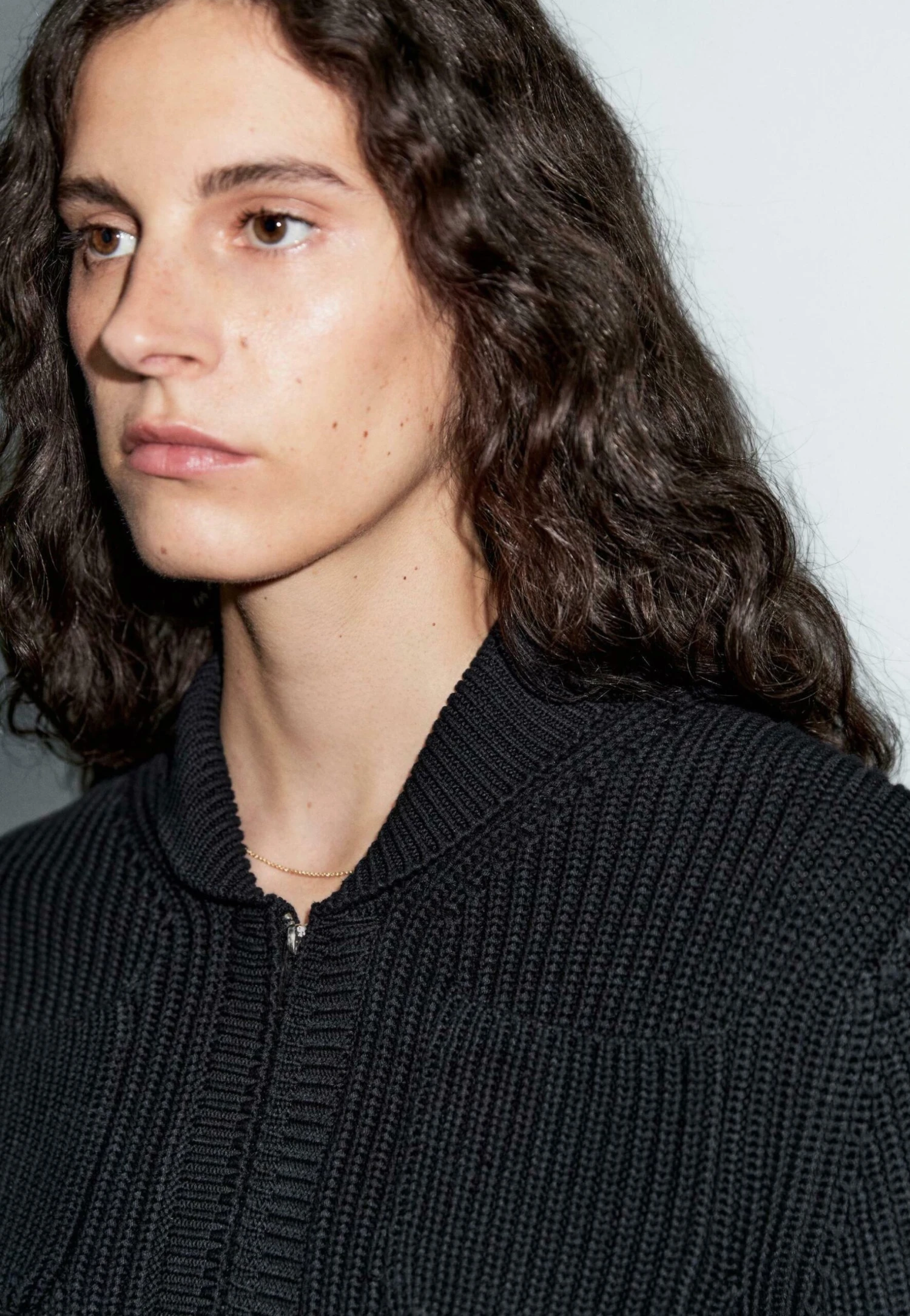 Massimo Dutti ZIP-UP HIGH COLLAR - Cardigan - Dark Blue 5 Massimo Dutti ZIP-UP HIGH COLLAR - Cardigan - Dark Blue - Image 3