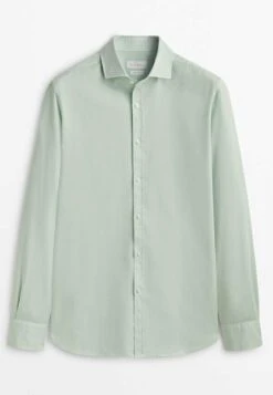 Massimo Dutti Micro Textured - Shirt - Khaki -Massimo Dutti Shop 846ca62028344f07b5e085dbe7bd013c