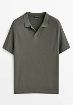 Massimo Dutti Smocked - Polo Shirt - Mottled Brown -Massimo Dutti Shop 84a575acee2344f7b57310269ec94e83
