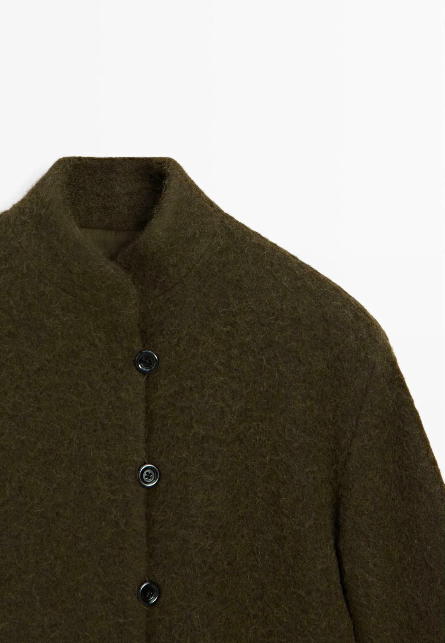 Massimo Dutti SHORT ALPACA - Cardigan - Khaki 12 Massimo Dutti SHORT ALPACA - Cardigan - Khaki - Image 10