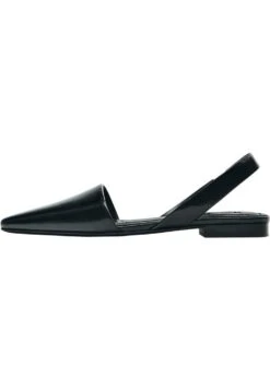 Massimo Dutti Flats- Slingback Ballet Pumps - Black