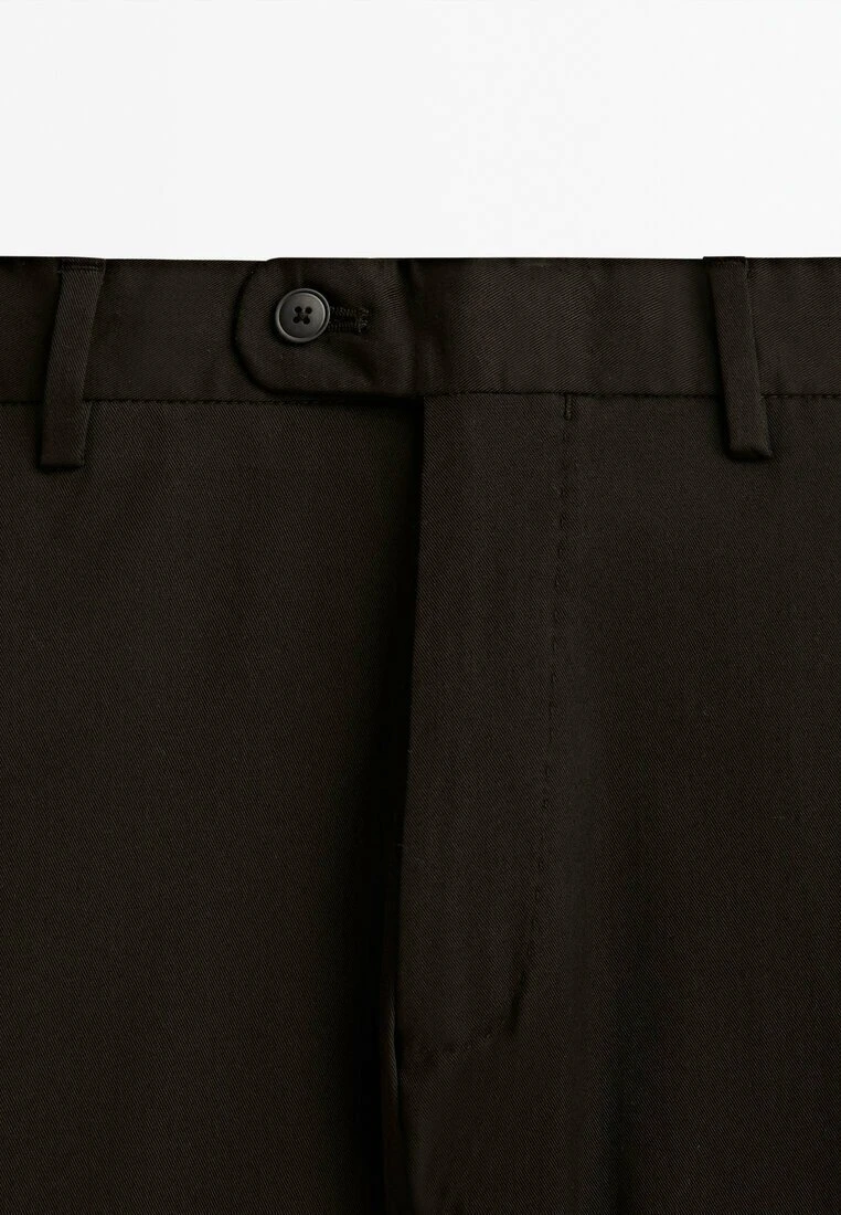 Massimo Dutti With Turn-Up Hems- Chinos - Brown 3 Massimo Dutti With Turn-Up Hems- Chinos - Brown