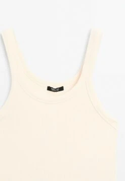 Massimo Dutti ROUND NECK SLEEVELESS - Top - Beige -Massimo Dutti Shop 85115d108d1b4df2a391fc786d26246e