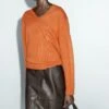 Massimo Dutti V-NECK - Jumper - Orange -Massimo Dutti Shop 852270fbb3ad47909f68b4ea25183dab