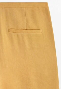 Massimo Dutti Cropped - Trousers - Mustard Yellow -Massimo Dutti Shop 8525bdee5acf4bd488d3331deb05beee