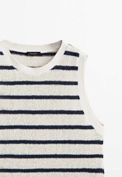 Massimo Dutti Textured Striped Crop - Top - Beige -Massimo Dutti Shop 854bfc9ce0144705a88c0d5f68a61c23