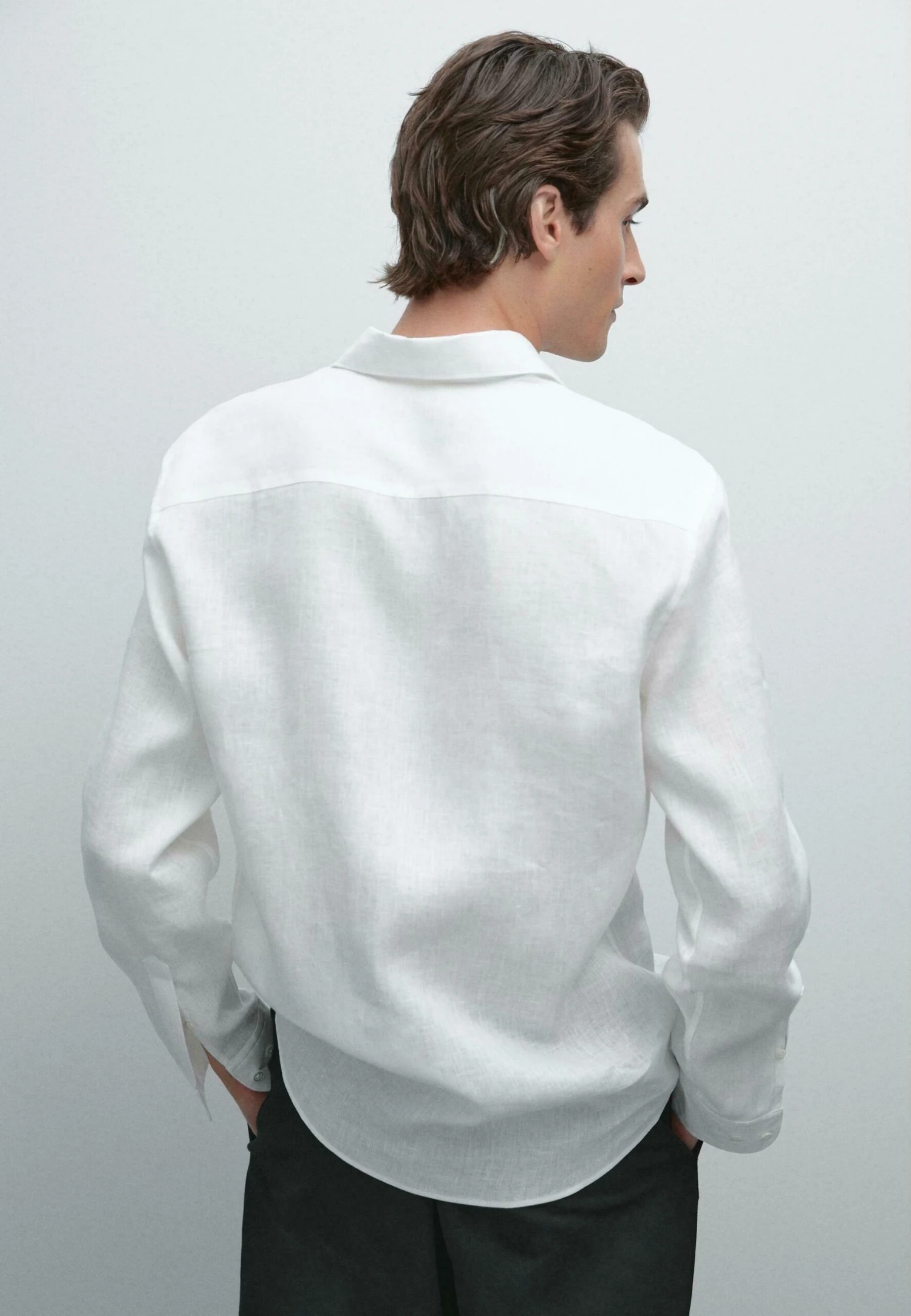 Massimo Dutti SLIM FIT GARMENT - Shirt - White 5 Massimo Dutti SLIM FIT GARMENT - Shirt - White - Image 3