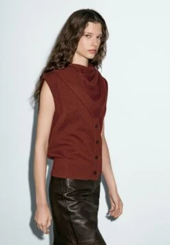 Massimo Dutti V-NECK WITH SCARF - Jumper - Dark Red 15 Massimo Dutti V-NECK WITH SCARF - Jumper - Dark Red -Massimo Dutti Shop 855b106ca72f4902a9b087c67a619e21