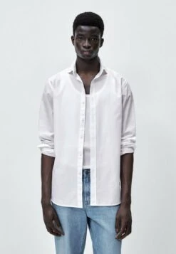 Massimo Dutti Textured- Formal Shirt - White