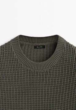 Massimo Dutti Crochet With Short Sleeves- Basic T-Shirt - Khaki -Massimo Dutti Shop 85f2921db401429f8cf96f779b6f1c23