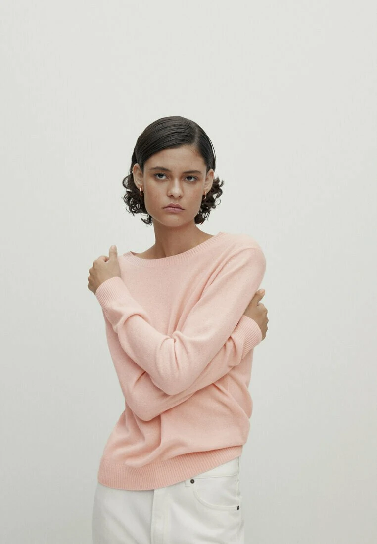 Massimo Dutti Crew Neck - Jumper - Light Pink