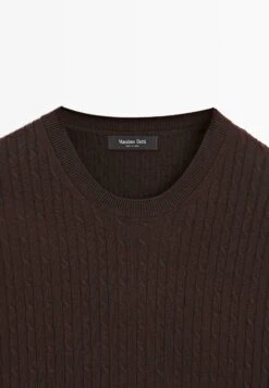 Massimo Dutti CABLE-KNIT CREW NECK - Jumper - Bordeaux -Massimo Dutti Shop 8609bc29827d44dab4f468c64d4b70b5