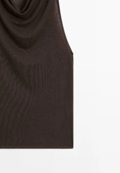Massimo Dutti SLEEVELESS WITH DRAPED NECKLINE - Top - Mottled Dark Brown 19 Massimo Dutti SLEEVELESS WITH DRAPED NECKLINE - Top - Mottled Dark Brown -Massimo Dutti Shop 865934e30048436a866878e75fde2ae0