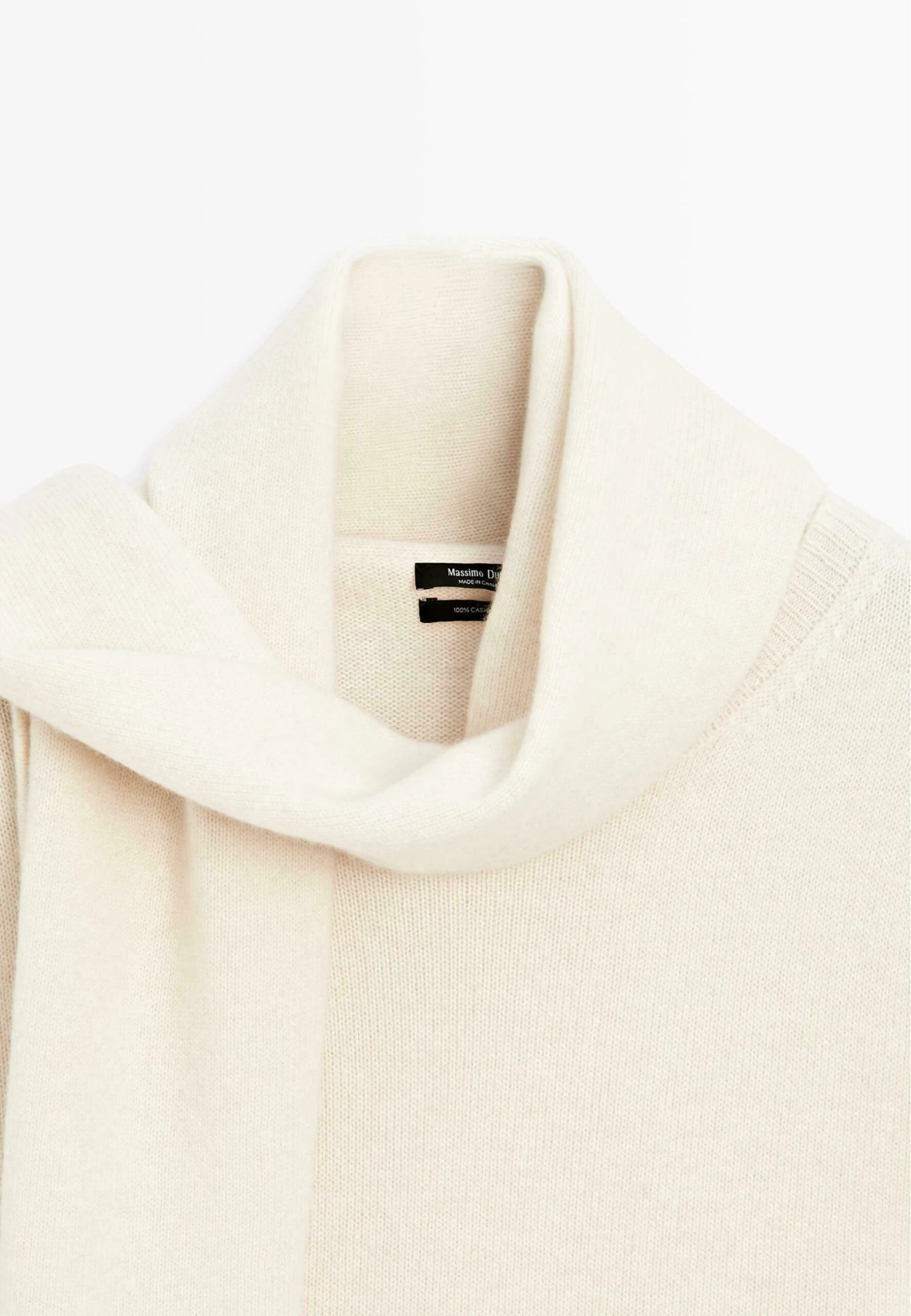 Massimo Dutti SCARF NECK WITH LONG SLEEVES - Jumper - Beige 8 Massimo Dutti SCARF NECK WITH LONG SLEEVES - Jumper - Beige - Image 6