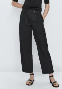 Massimo Dutti Blend Darted- Chinos - Black